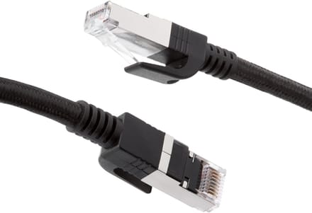 Force Case, Ethernetkabel RJ45 - CAT8 S/FTP - High Speed - Mannelijk/Mannelijk - 1.5m, Zwart