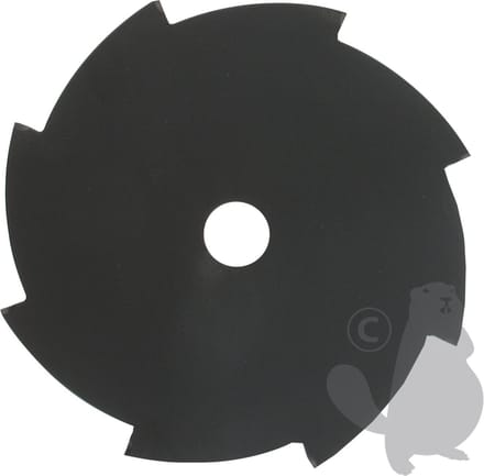 Bosmaaiermes 8 tanden - Snijbreedte: 230mm, boring: 25,4mm, dikte: 1,8mm.
