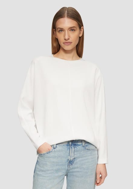 s.Oliver - female - Sweatshirt van scuba met vleermuismouwen