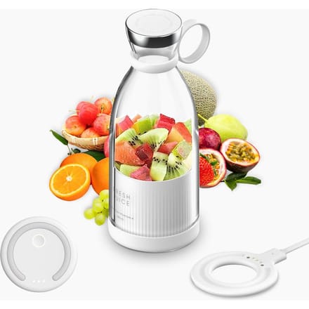 Aoresac Personal Size Blender Op batterijen werkende USB oplaadbare draagbare blender voor shakes en wit