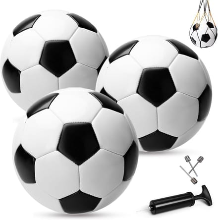 Voetbal Pakket - Sportbal Kinderbal - Buiten Spelen - Maat 4 Bal - 3 Stuks - Multicolor
