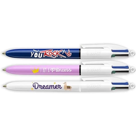 Exposant 30 4-kleuren gedecoreerde kinderpennen BIC