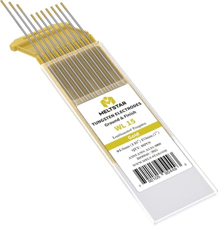 TIG Laswolfram Elektroden 1,5% Lanthanated 5/32" x 7" (Goud) 10 Stuks