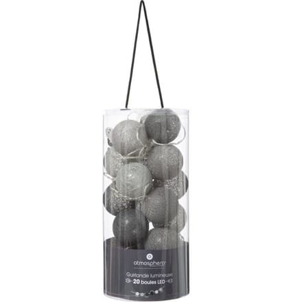 Atmosphera Lichtslinger - 20 verlichte balletjes/bollen 6 cm - multi kleuren mix - 435 cm - stekker