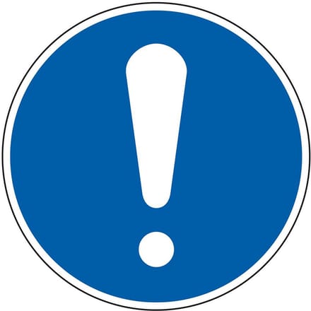 Algemeen gebodsbord - kunststof - M001 100 mm