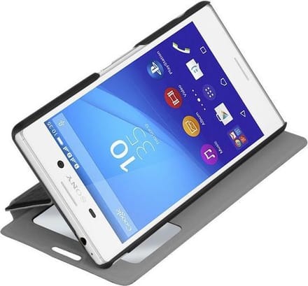 Zwart flipcover met venster voor de Sony Xperia M4 Aqua