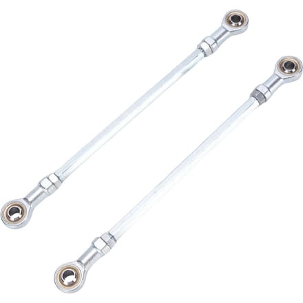 1 Paar 255mm Stuurstangset Staallegering 8mm Kogelgewricht Stuurstangeind Montage voor Go Kart Drift Trike ATV Quad Mini white