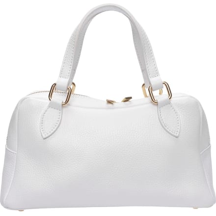 Roberta M Wit Rundleer Tas