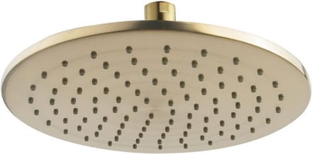 Wiesbaden UniMatch hoofddouche rond 25 x 0,8 cm geborsteld messing