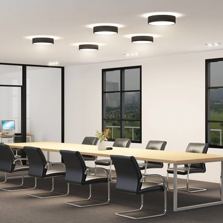 Arcchio LED plafondlamp Vanida, zwart, Ø 40 cm, up/down