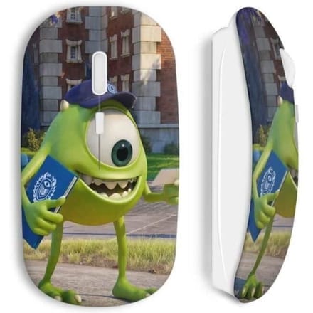 Souris sans fil - MANIACASE - Monstre et Compagnie - Blanc - Clé USB incluse - Compatible Mac et PC