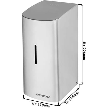 AIR-WOLF Zeep- & desinfectie dispenser - met sensor - 500ml - RVS Zilver