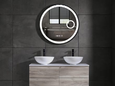Mawialux LED Spiegel - 100cm - Rond - Verwarming - Digitale Klok - Julia