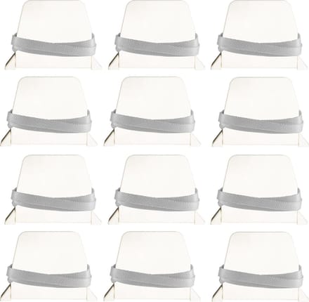 PALMAT Rolluikhaspel met Band en Witte Behuizing ,14 mm brede, 5 meter lange band (12 stuks, grijze band)