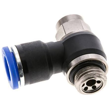 L-stuk Regelventiel 10 mm - G1/4'' Regeling-Uit Messing/Nylon Sleufschroef