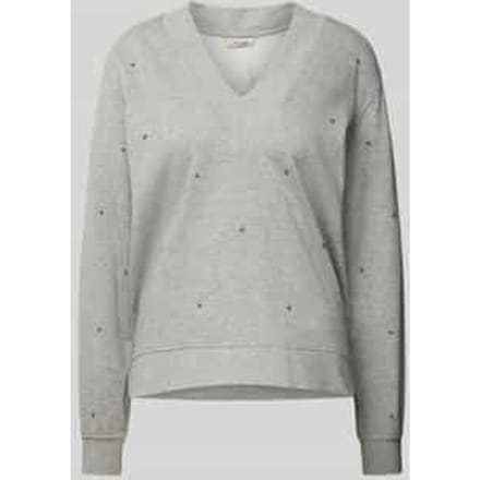 Sweatshirt met siersteentjes, model 'Nice'