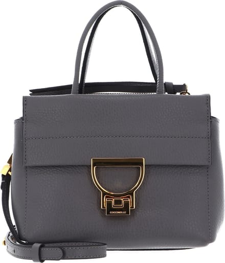 COCCINELLE Leren Handtas Schoudertas Arlettis Handbag Grafite Grijs