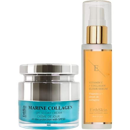 Maritieme Kollagen SPF50 Dagcrème 50ml + VITAMIEN C + Kollagen Elixir Serump 60ml