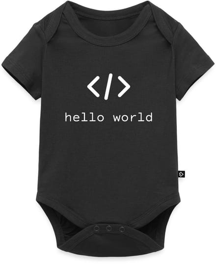 Hello World Programmeurs Baby Rompertje Met Korte Mouwen