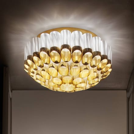 Slamp Odeon plafondlamp, goud, Ø 65 cm