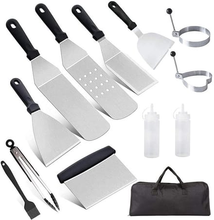 Famanu - 11-delige Grillspatelset - Roestvrij Staal - Professionele
