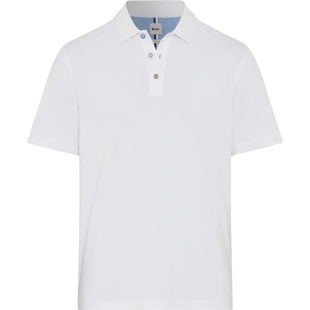 Brax Heren Poloshirt  Style PETE white, wit, maat M