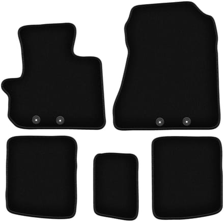BASIC zwarte velours matten voor: Toyota IQ hatchback (2009-)