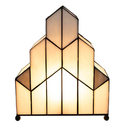 Lumilamp Tiffany Tafellamp 30x4x25 cm Wit Glas