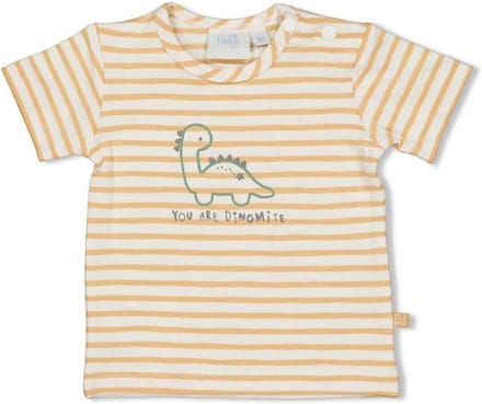 Feetje T-Shirt Streep Dinomite Peach MT.74