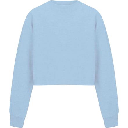 Miso Dames-sweatshirt met ruime pasvorm en korte mouwen (Blauw)