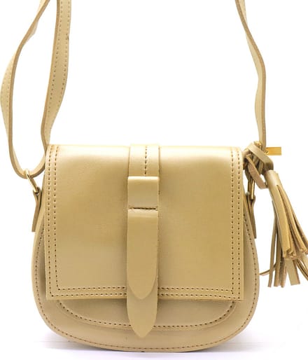 Tas Dames - PU Kunstleer - 19,5x17x6 cm - Goudkleurig
