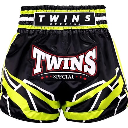 Twins Special TTBL Racing Green - Muay Thai short - M - Zwart / Groen