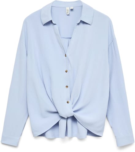 VERO MODA - VMIZZY LS DETAIL SHIRT WVN BTQ GA - Dames - Blouses