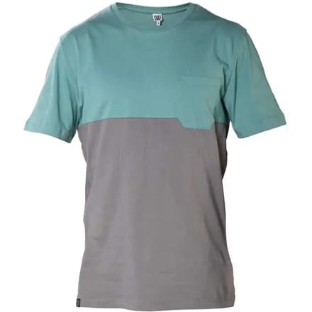 Snap Climbing Two-colored Pocket T-shirt Met Korte Mouwen Groen,Grijs M Man
