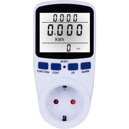 LCD-scherm Elektriciteitsverbruik Energiemeter Stopcontact Energie Watt Volt Ampère Wattage KWH Verbruik With Backlight-EU Plug