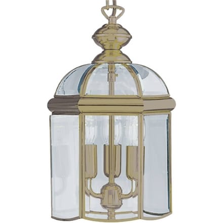 Searchlight Lantaarnvormige hanglamp ARLIND, oud-messing