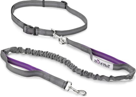 Handsfree Hondenriem - Loopriem Hond Jogging Riem - Hond Uitlaten - Dubbele Handgreep - 1.2 Meter - Paars