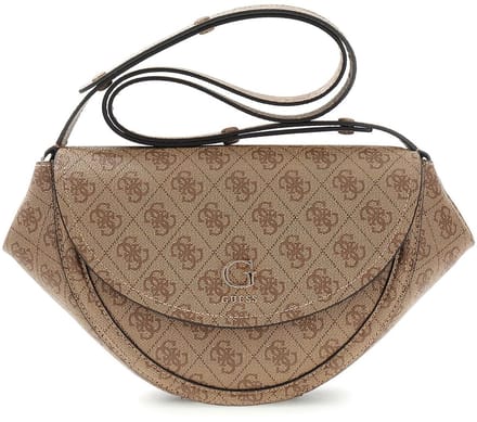 GUESS schoudertas Coleen Logo Convertible Xbody Bag Latte Logo Lichtbruin