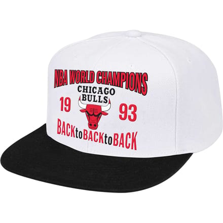 Mitchell And Ness NBA Chicago Bulls 1993 Champions Back To Back To Back Snapback Pet Wit