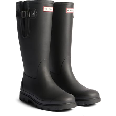 Hunter Field Downpour Laars Rubber Dames Zwarte Wellington Boots