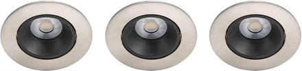Philips Abrosa inbouwspot - 3-lichts - nikkel