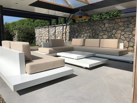 Loungeset wit aluminium Ibiza compleet Outdoorinstyle