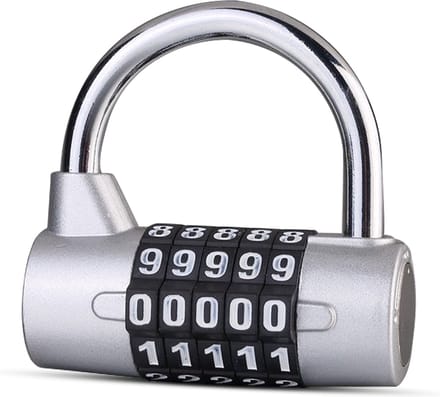 Hangslot - Cijferslot - Hangcijferslot - Met Cijfercode - 65mm - Zilver