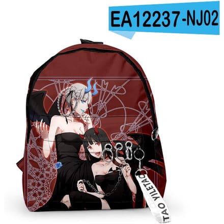 Klassieke Kakegurui Meari Saotome Rugzakken Jongens/Meisjes Leerling Schooltassen 3D Print Sleutelhangers Oxford Waterdicht Schattige Kleine Rugzakken
