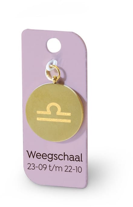 Gouden Charm - Weegschaal