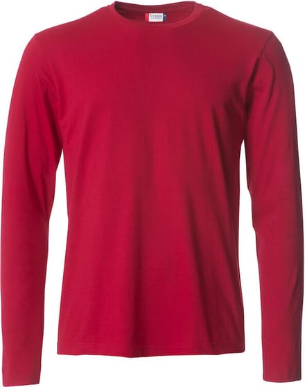 Clique Basic-T L/S 029033 - Rood - 3XL