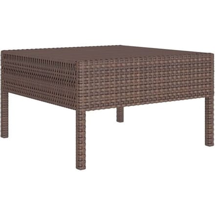 vidaXL - 8-delige - Loungeset - met - kussens - poly - rattan - bruin