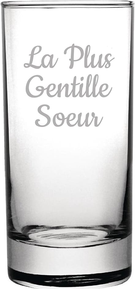 Longdrinkglas gegraveerd - 28,5cl - La Plus Gentille Soeur