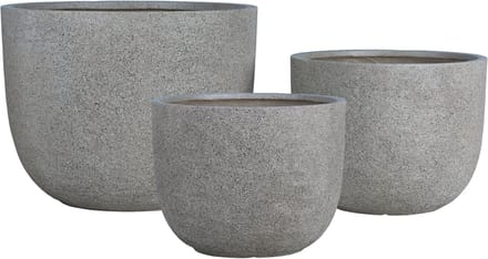PTMD Delsey Sand GRC Structure Pot Big Set Of 3