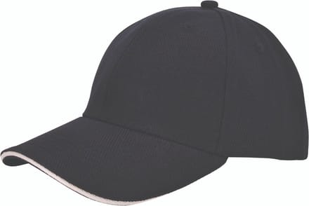 Benza luxe canvas sandwich Baseballcap - Zwart en Kaki